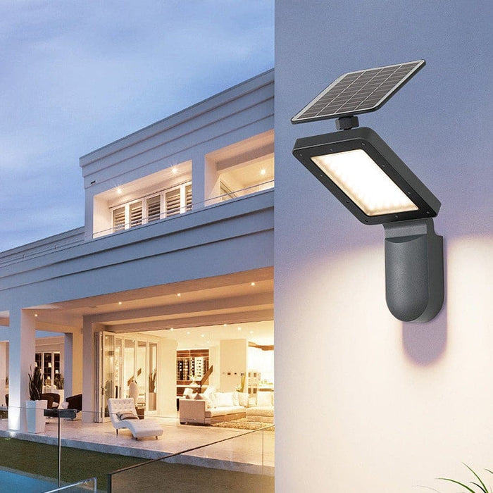 Durable Aluminum Outdoor Wall Light with Fast Heat Dissipation, Waterproof & Rustproof, 360° Rotatable Solar Panel for All-Weather Charging-ErisView-3