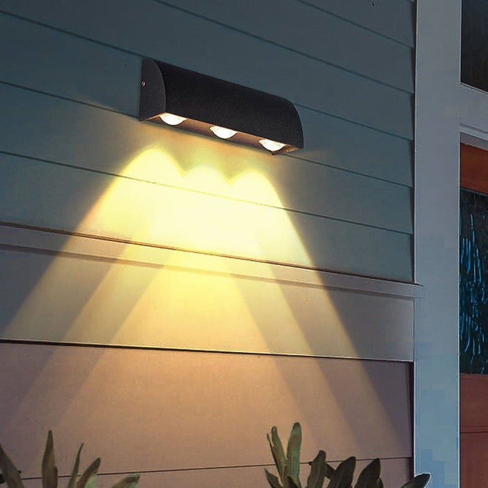 Durable Aluminum Outdoor Wall Light with Frosted Finish, High-CRI LED, Weatherproof Design, and Long-Lasting Bright Warm Light-ErisView-4