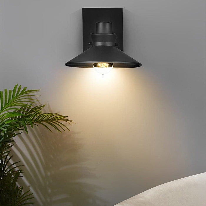 Durable Aluminum Outdoor Wall Light with Glass Lampshade, E26 Compatible, Waterproof, Fast Heat Dissipation, Rust-Resistant, Ideal for Warm Ambiance-ErisView-3