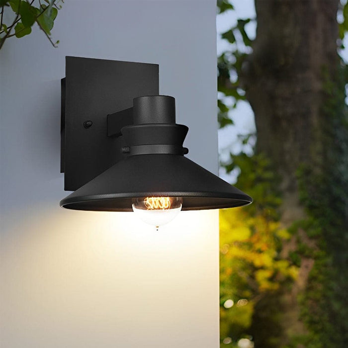 Durable Aluminum Outdoor Wall Light with Glass Lampshade, E26 Compatible, Waterproof, Fast Heat Dissipation, Rust-Resistant, Ideal for Warm Ambiance-ErisView-5