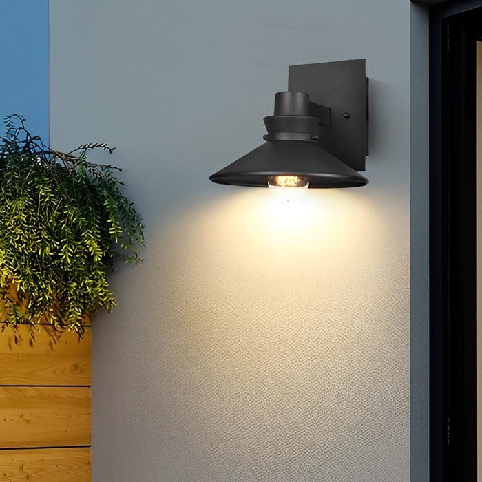 Durable Aluminum Outdoor Wall Light with Glass Lampshade, E26 Compatible, Waterproof, Fast Heat Dissipation, Rust-Resistant, Ideal for Warm Ambiance-ErisView-9