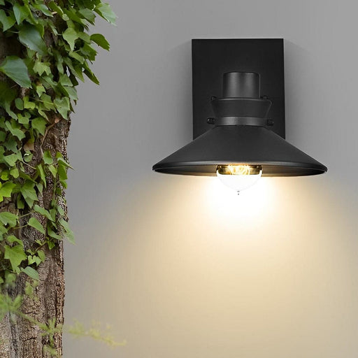 Durable Aluminum Outdoor Wall Light with Glass Lampshade, E26 Compatible, Waterproof, Fast Heat Dissipation, Rust-Resistant, Ideal for Warm Ambiance-ErisView-1