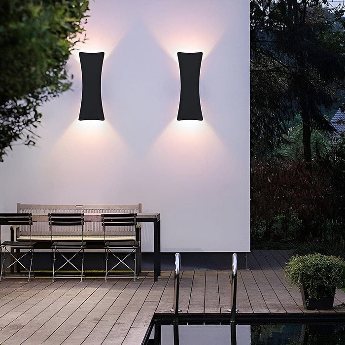 Durable Aluminum Outdoor Wall Light with Unique Arc Shape, Up and Down Lighting, Rust-Resistant, Elegant Design for Home Decor and Comfort-ErisView-13