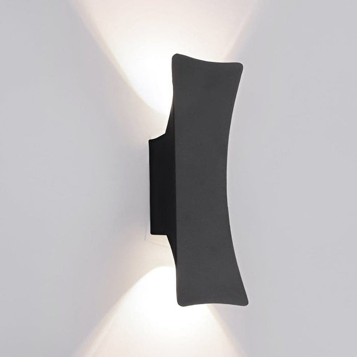 Durable Aluminum Outdoor Wall Light with Unique Arc Shape, Up and Down Lighting, Rust-Resistant, Elegant Design for Home Decor and Comfort-ErisView-6