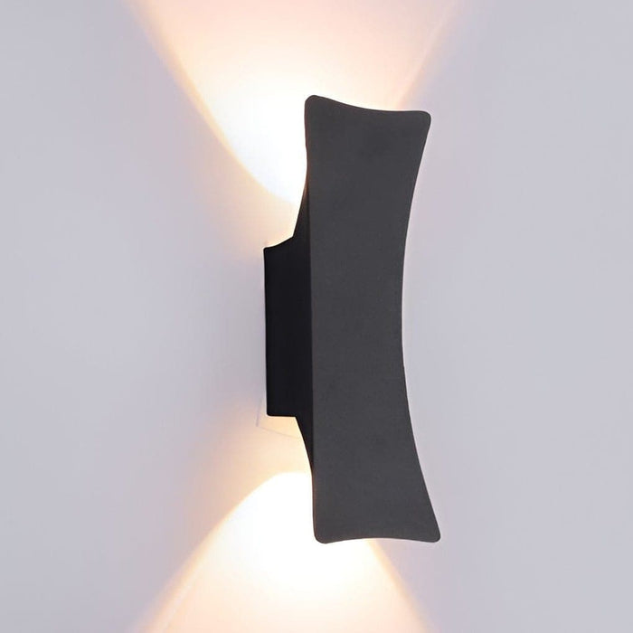 Durable Aluminum Outdoor Wall Light with Unique Arc Shape, Up and Down Lighting, Rust-Resistant, Elegant Design for Home Decor and Comfort-ErisView-7