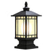 Durable Aluminum Post Lamp with Frosted Glass Shade, Waterproof, Rust-Proof, Ideal for Garden, Villa Fence, and Gate Post, 3 Styles Available-ErisView-15