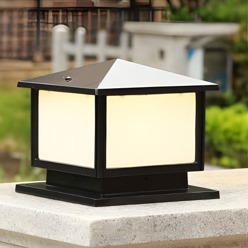 Durable Aluminum Solar Post Cap Lights, Waterproof, Rust-Proof, Auto-Charging Deck Lights with High Light Transmittance for Outdoor Use-ErisView-1