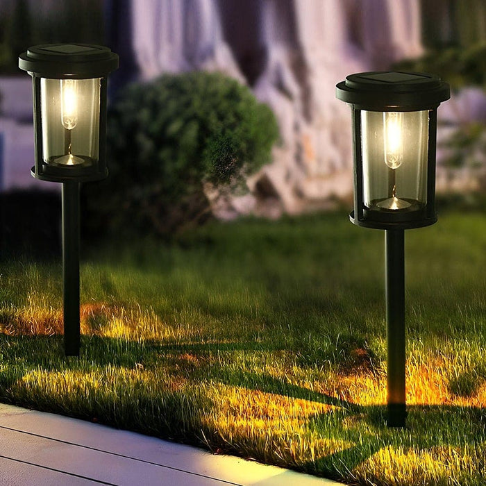 Durable Aluminum Solar Post Light with High Brightness LED, Glass Shade, Automatic Day/Night Function, Waterproof & Rustproof for Outdoor Pathways-ErisView-8