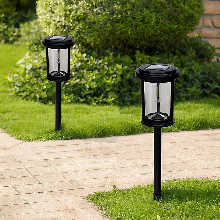 Durable Aluminum Solar Post Light with High Brightness LED, Glass Shade, Automatic Day/Night Function, Waterproof & Rustproof for Outdoor Pathways-ErisView-9