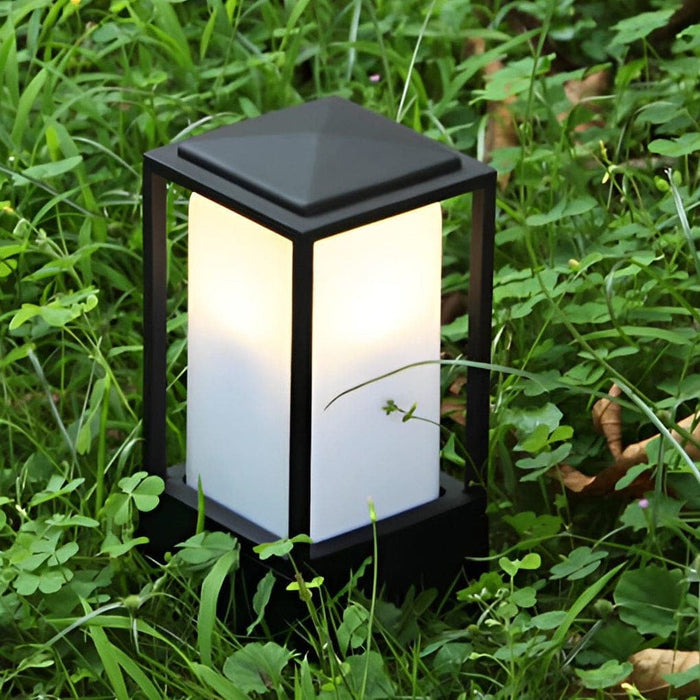 Durable Aluminum Square Outdoor Pathway Light with Waterproof Glass Lampshade, Rust-Resistant, High Light Transmittance for Comfortable Outdoor Lighting-ErisView-2