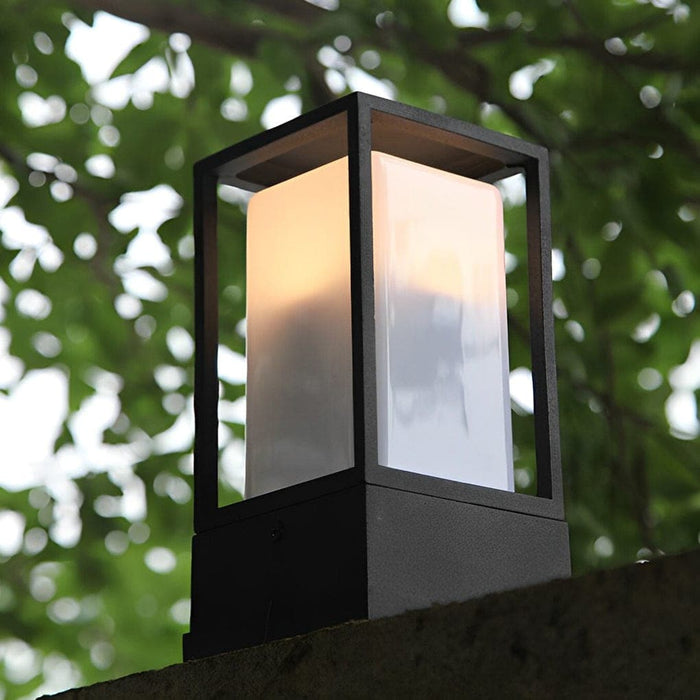 Durable Aluminum Square Outdoor Pathway Light with Waterproof Glass Lampshade, Rust-Resistant, High Light Transmittance for Comfortable Outdoor Lighting-ErisView-3