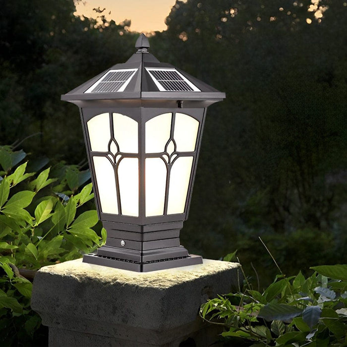 Durable Aluminum and Glass Outdoor Post Lamps with LED Solar Options, Rustproof, Energy-Efficient, and Easy to Install for Fence, Post, or Deck-ErisView-17