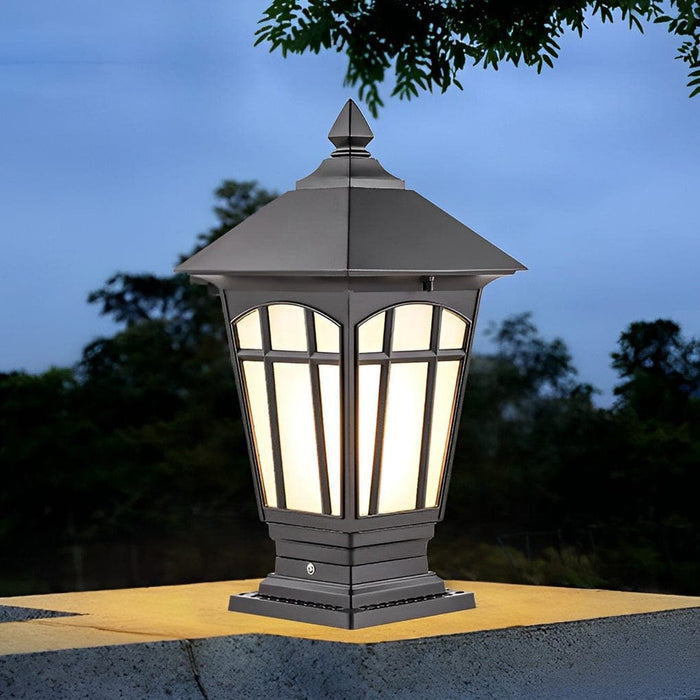 Durable Aluminum and Glass Outdoor Post Lamps with LED Solar Options, Rustproof, Energy-Efficient, and Easy to Install for Fence, Post, or Deck-ErisView-18