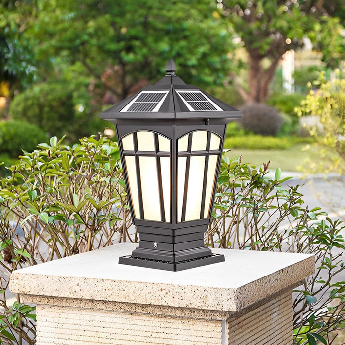 Durable Aluminum and Glass Outdoor Post Lamps with LED Solar Options, Rustproof, Energy-Efficient, and Easy to Install for Fence, Post, or Deck-ErisView-19