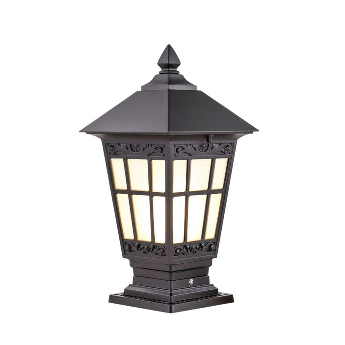 Durable Aluminum and Glass Outdoor Post Lamps with LED Solar Options, Rustproof, Energy-Efficient, and Easy to Install for Fence, Post, or Deck-ErisView-10