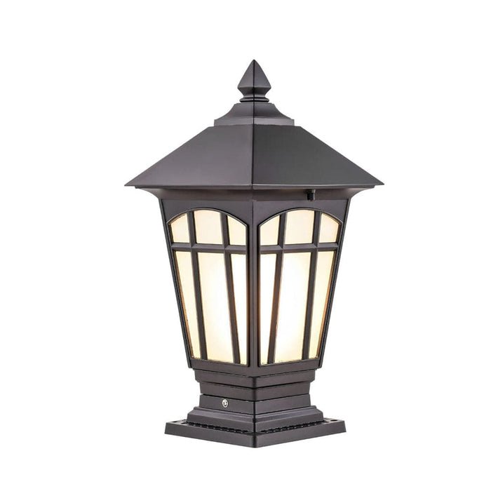 Durable Aluminum and Glass Outdoor Post Lamps with LED Solar Options, Rustproof, Energy-Efficient, and Easy to Install for Fence, Post, or Deck-ErisView-12