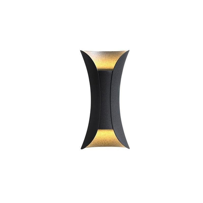 Durable Aluminum and Glass Outdoor Wall Lights, Powerful Up and Down Illumination for 107-161 sq ft, Stylish Curves and Lines Design-ErisView-17