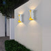 Durable Aluminum and Glass Outdoor Wall Lights, Powerful Up and Down Illumination for 107-161 sq ft, Stylish Curves and Lines Design-ErisView-2