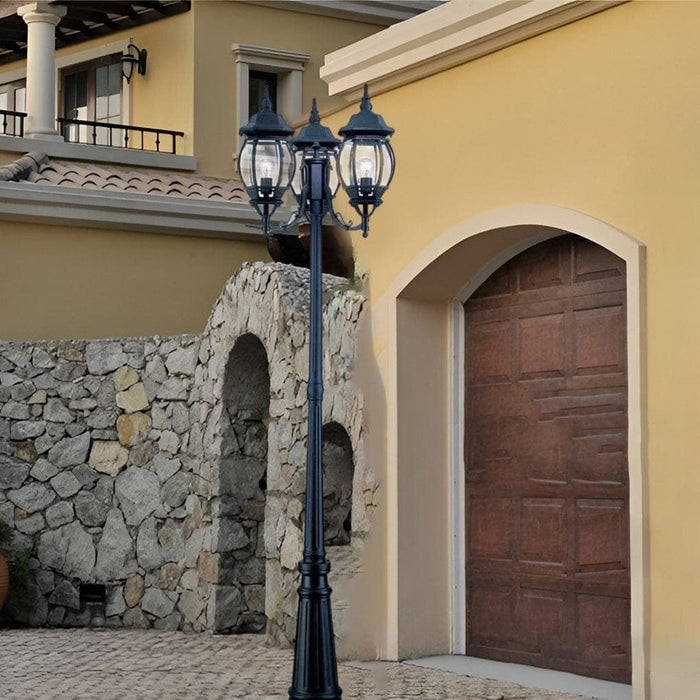 Durable Black Outdoor Pole Light with Rust-Proof Design, Waterproof Garden Lamp Post, Easy Installation for All Weather Conditions-ErisView-3