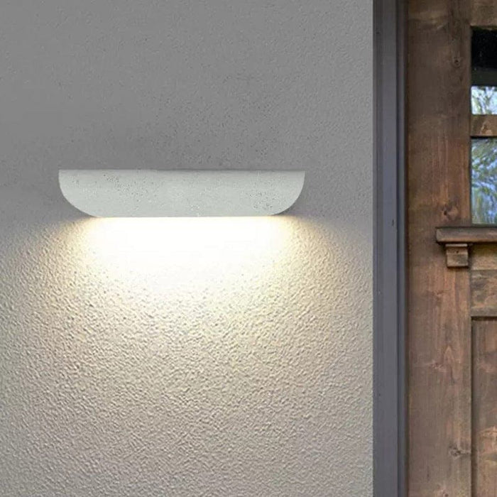 Durable Concrete Outdoor Wall Light with Built-in LED, Waterproof and Rust-Resistant, Ideal for Porches and Patios, Minimalist Design-ErisView-9