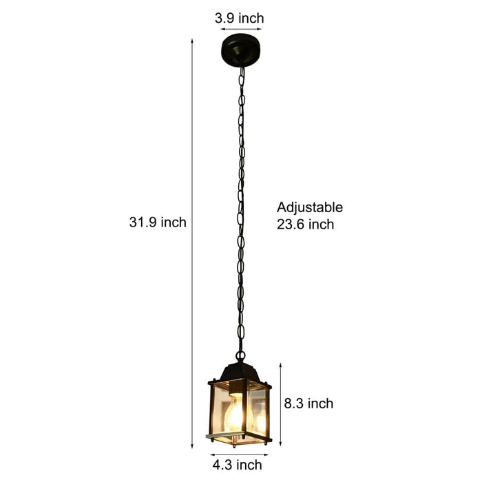 Durable Die-Cast Aluminum Outdoor Chandelier with High-Transmittance Glass Shade, Waterproof Pendant Light for Garden, Balcony, and Gazebo-ErisView-7