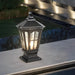 Durable Die Cast Aluminum Outdoor Solar Pillar Light with Waterproof Design, High-Efficiency Solar Panel, and Glass Lampshade for Energy Saving-ErisView-22