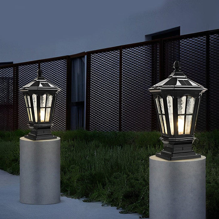 Durable Die Cast Aluminum Outdoor Solar Pillar Light with Waterproof Design, High-Efficiency Solar Panel, and Glass Lampshade for Energy Saving-ErisView-20