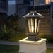 Durable Die Cast Aluminum Outdoor Solar Pillar Light with Waterproof Design, High-Efficiency Solar Panel, and Glass Lampshade for Energy Saving-ErisView-1