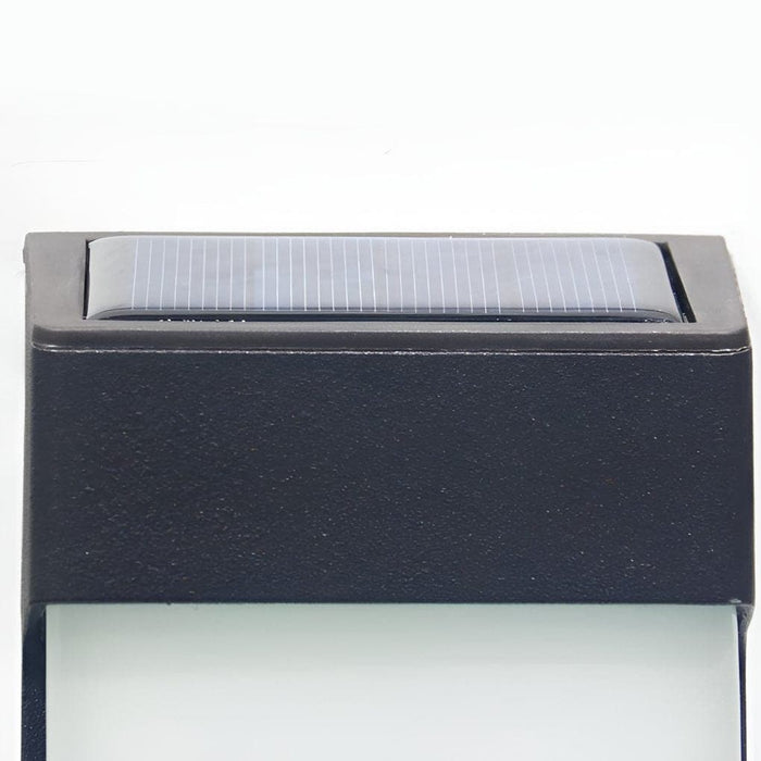 Durable Die-Cast Aluminum Outdoor Wall Light with Frosted Glass, High-Efficiency Solar Panel, and Long-Lasting LED for Porch or Garden-ErisView-9