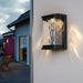 Durable Die-Cast Aluminum Outdoor Wall Light with IP65 Waterproof Driver and Stone Textured Glass Lampshade for Bright, Eye-Catching Illumination-ErisView-1