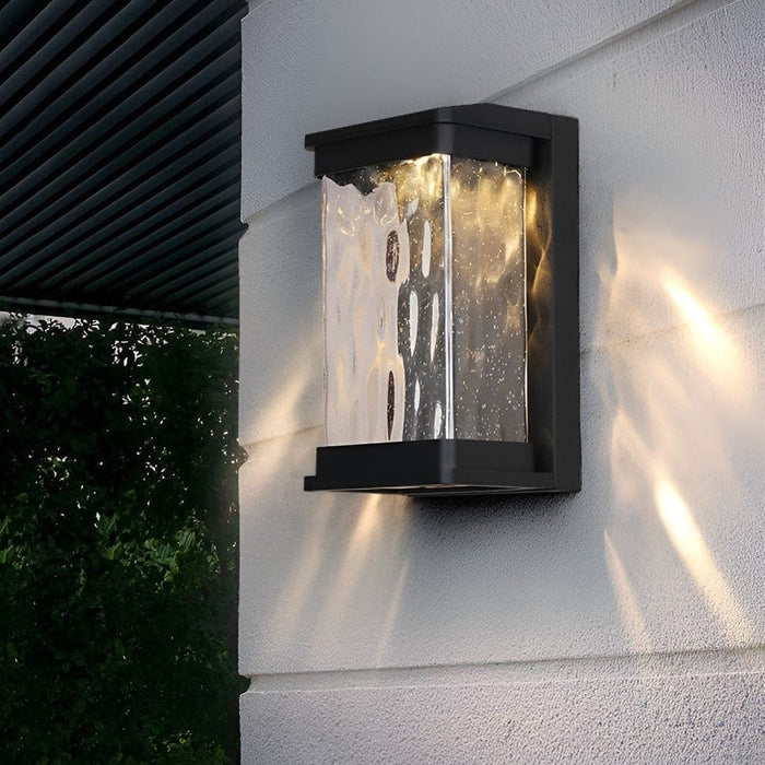 Durable Die-Cast Aluminum Outdoor Wall Light with IP65 Waterproof Driver and Stone Textured Glass Lampshade for Bright, Eye-Catching Illumination-ErisView-12