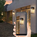 Durable Die-Cast Aluminum Outdoor Wall Light with Wood Grain Iron Stand and High Transmittance Glass Lampshade for a Warm, Classy Ambiance-ErisView-6