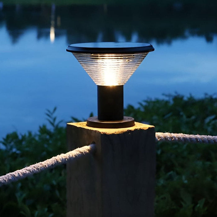 Durable Die-Cast Aluminum Solar Fence Post Light with High Transmittance, Remote Control, and Automatic Night Mode, Waterproof & Dustproof-ErisView-3