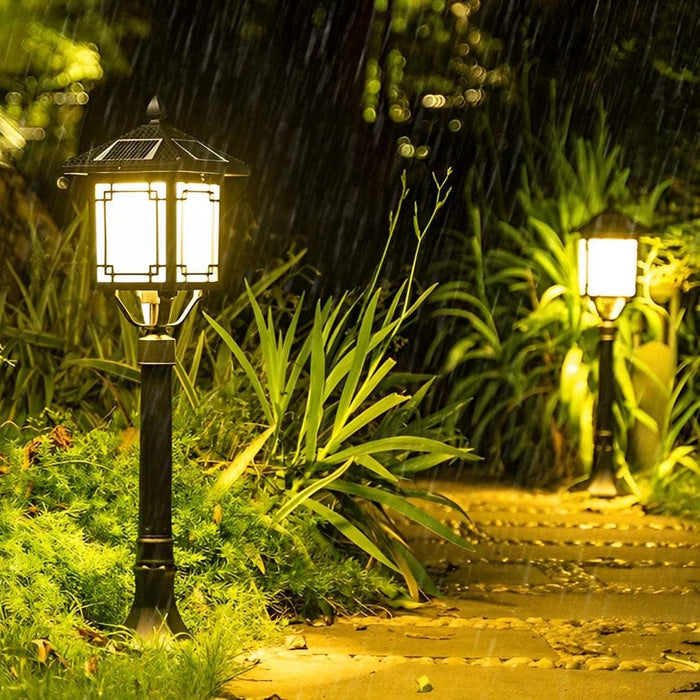 Durable Die Cast Aluminum Solar Pathway Light with High Transmittance Glass, Auto On/Off, 3 Switchable Colors, Waterproof for Year-Round Use-ErisView-11