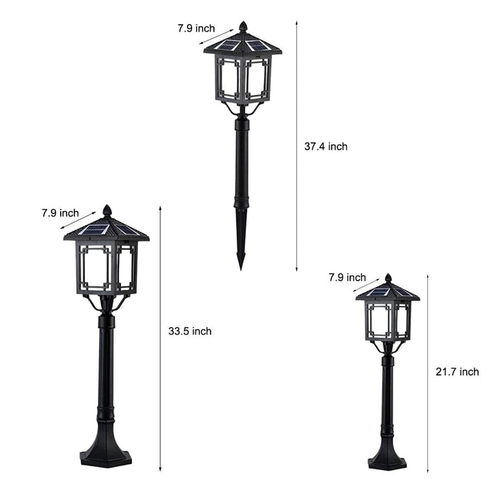 Durable Die Cast Aluminum Solar Pathway Light with High Transmittance Glass, Auto On/Off, 3 Switchable Colors, Waterproof for Year-Round Use-ErisView-12