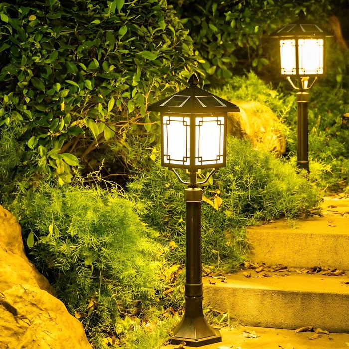 Durable Die Cast Aluminum Solar Pathway Light with High Transmittance Glass, Auto On/Off, 3 Switchable Colors, Waterproof for Year-Round Use-ErisView-9