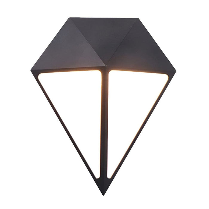 Durable Geometric Outdoor Wall Light with Die-Cast Aluminum Body and White Acrylic Shade, Rust-Resistant, Weatherproof, Easy to Clean-ErisView-7