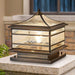 Durable H65 Copper Outdoor Fence Post Light with Tempered Glass Lampshade for Bright, Warm, and Romantic Garden Patio Decoration-ErisView-1