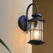 Durable Iron Outdoor Wall Light with High-Temperature Resistant Paint and Unique Glass Lampshade for Villas, Gardens, and Balconies-ErisView-3