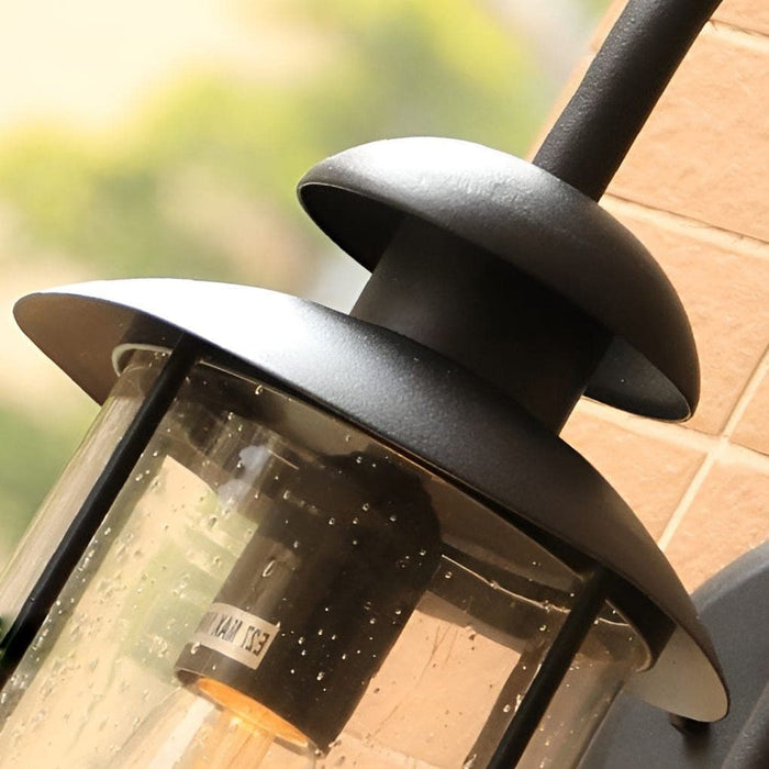 Durable Iron Outdoor Wall Light with High-Temperature Resistant Paint and Unique Glass Lampshade for Villas, Gardens, and Balconies-ErisView-6