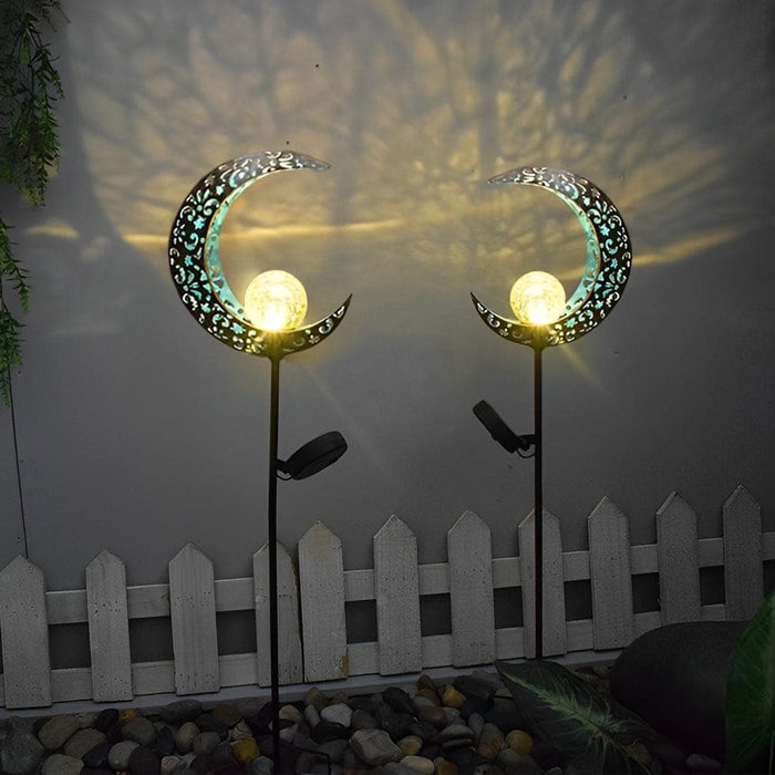 Durable Laser-Cut Iron Solar Garden Lights with Crackled Glass Ball Shade, Sun-Resistant, Automatic Charging, and Long-Lasting Outdoor Pathway Lamps-ErisView-29