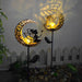 Durable Laser-Cut Iron Solar Garden Lights with Crackled Glass Ball Shade, Sun-Resistant, Automatic Charging, and Long-Lasting Outdoor Pathway Lamps-ErisView-1