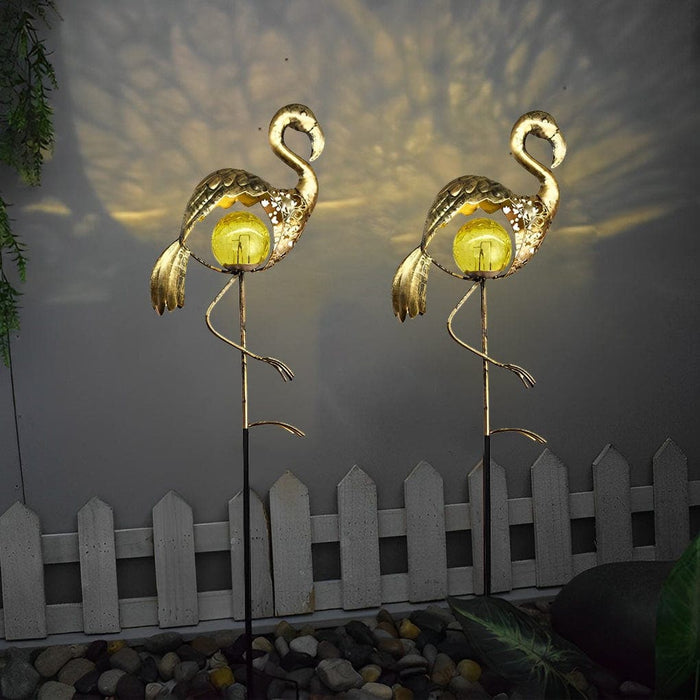 Durable Laser-Cut Iron Solar Garden Lights with Crackled Glass Ball Shade, Sun-Resistant, Automatic Charging, and Long-Lasting Outdoor Pathway Lamps-ErisView-36