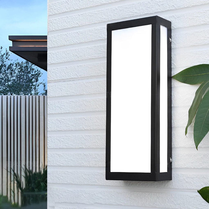 Durable Matte Black Outdoor Wall Lamp with LED Light, Waterproof and Rust-Resistant, Ideal for Balcony, Garden, Patio, and Fence-ErisView-18