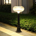 Durable Metal and Acrylic Solar-Powered LED Outdoor Bollard Light with Transparent Oval Lampshade, Modern Black Finish for Garden, Courtyard, Lawn-ErisView-7