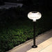 Durable Metal and Acrylic Solar-Powered LED Outdoor Bollard Light with Transparent Oval Lampshade, Modern Black Finish for Garden, Courtyard, Lawn-ErisView-8