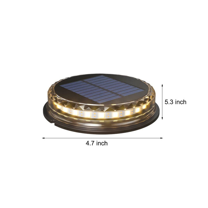 Durable Modern Solar In-Ground Disc Path Lights for Lawn, Garden, Courtyard, and Park, Easy Installation, Auto On/Off at Dusk and Dawn-ErisView-5