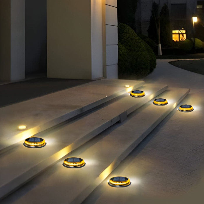 Durable Modern Solar In-Ground Disc Path Lights for Lawn, Garden, Courtyard, and Park, Easy Installation, Auto On/Off at Dusk and Dawn-ErisView-1