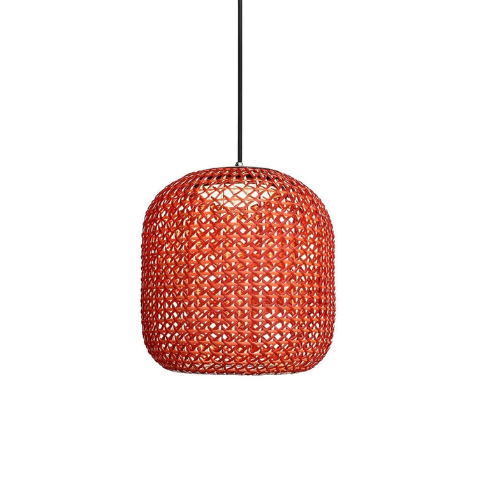 Durable Outdoor Lantern with Iron Body & Rubber Rattan Shade, Waterproof, Dustproof, Rustproof, Adjustable Hanging Wire, 3 Sizes Available-ErisView-7