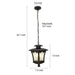 Durable Outdoor Pendant Light with Creative Water Drops Glass Lampshade, Rustproof Die-Cast Aluminum Body for Gardens, Balconies, and Gazebos-ErisView-6